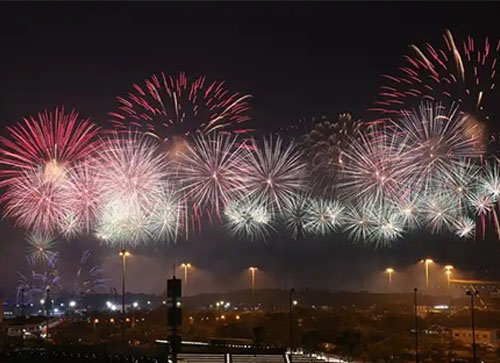 虎林市焰火晚会